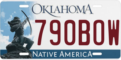 OK license plate 790BOW