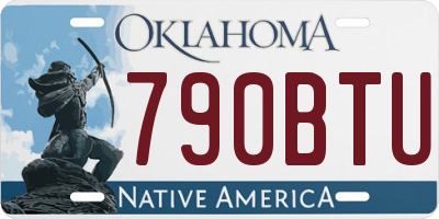 OK license plate 790BTU