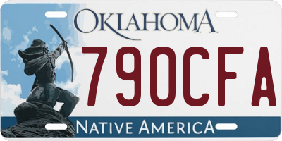 OK license plate 790CFA