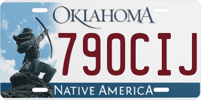 OK license plate 790CIJ