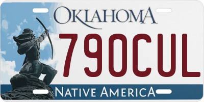 OK license plate 790CUL