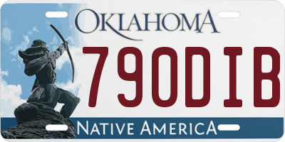 OK license plate 790DIB