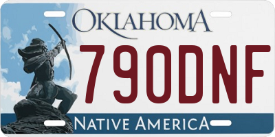 OK license plate 790DNF
