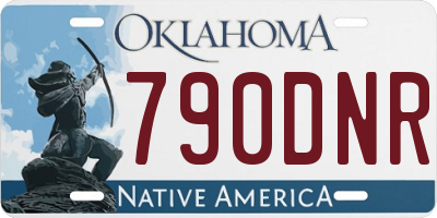 OK license plate 790DNR