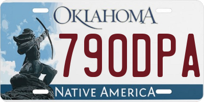 OK license plate 790DPA