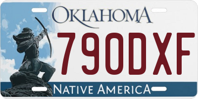 OK license plate 790DXF