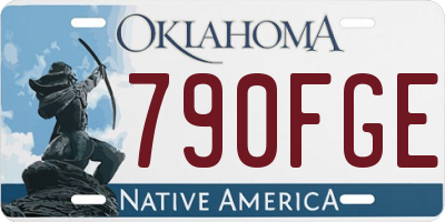 OK license plate 790FGE