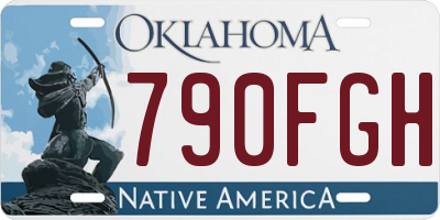 OK license plate 790FGH