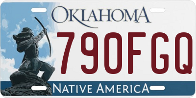 OK license plate 790FGQ