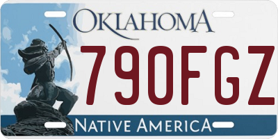 OK license plate 790FGZ