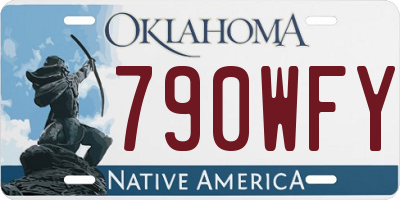 OK license plate 790WFY