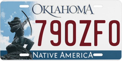 OK license plate 790ZFO
