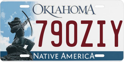 OK license plate 790ZIY