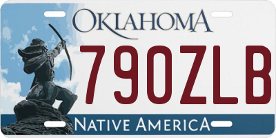 OK license plate 790ZLB
