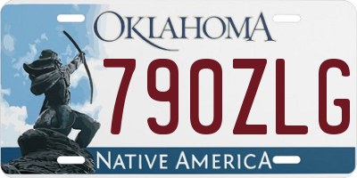 OK license plate 790ZLG