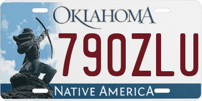OK license plate 790ZLU