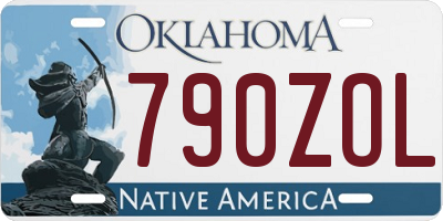 OK license plate 790ZOL