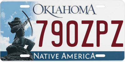 OK license plate 790ZPZ