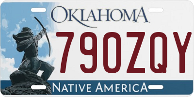OK license plate 790ZQY