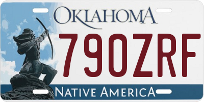 OK license plate 790ZRF