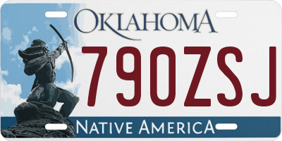 OK license plate 790ZSJ