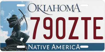 OK license plate 790ZTE