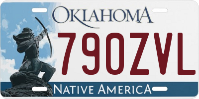 OK license plate 790ZVL