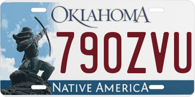 OK license plate 790ZVU