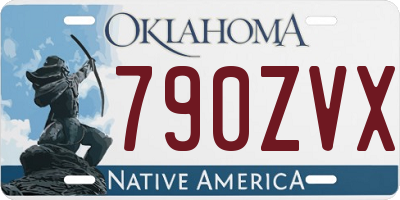 OK license plate 790ZVX
