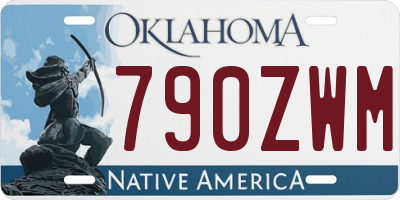 OK license plate 790ZWM