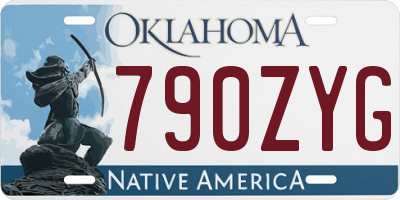 OK license plate 790ZYG