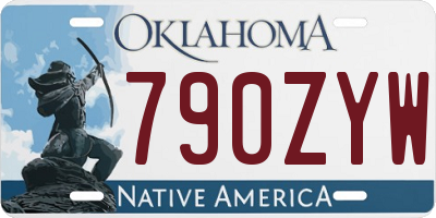 OK license plate 790ZYW