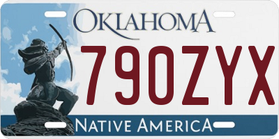 OK license plate 790ZYX