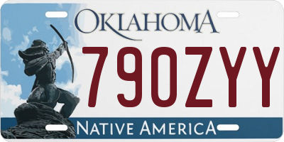 OK license plate 790ZYY