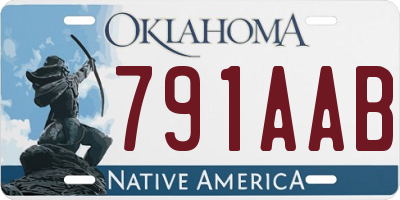 OK license plate 791AAB