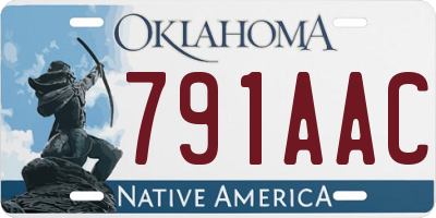 OK license plate 791AAC