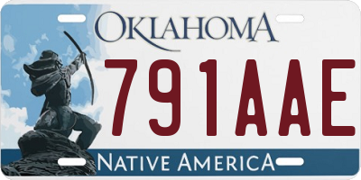 OK license plate 791AAE