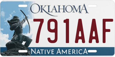 OK license plate 791AAF