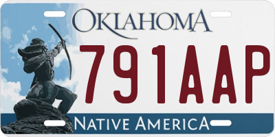 OK license plate 791AAP