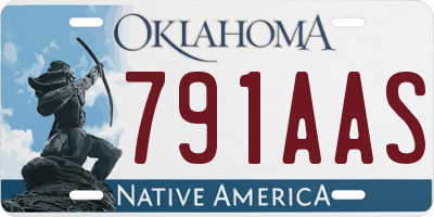 OK license plate 791AAS