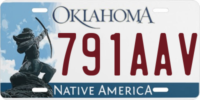 OK license plate 791AAV