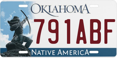 OK license plate 791ABF