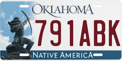 OK license plate 791ABK