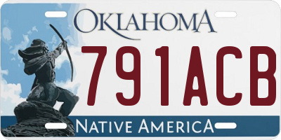 OK license plate 791ACB