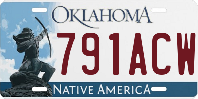 OK license plate 791ACW
