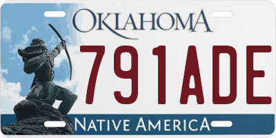 OK license plate 791ADE