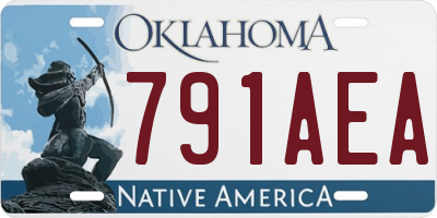 OK license plate 791AEA