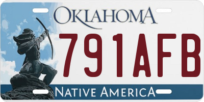 OK license plate 791AFB