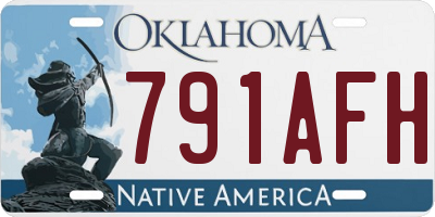 OK license plate 791AFH