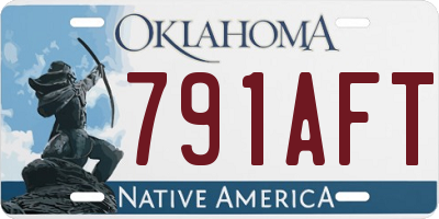 OK license plate 791AFT